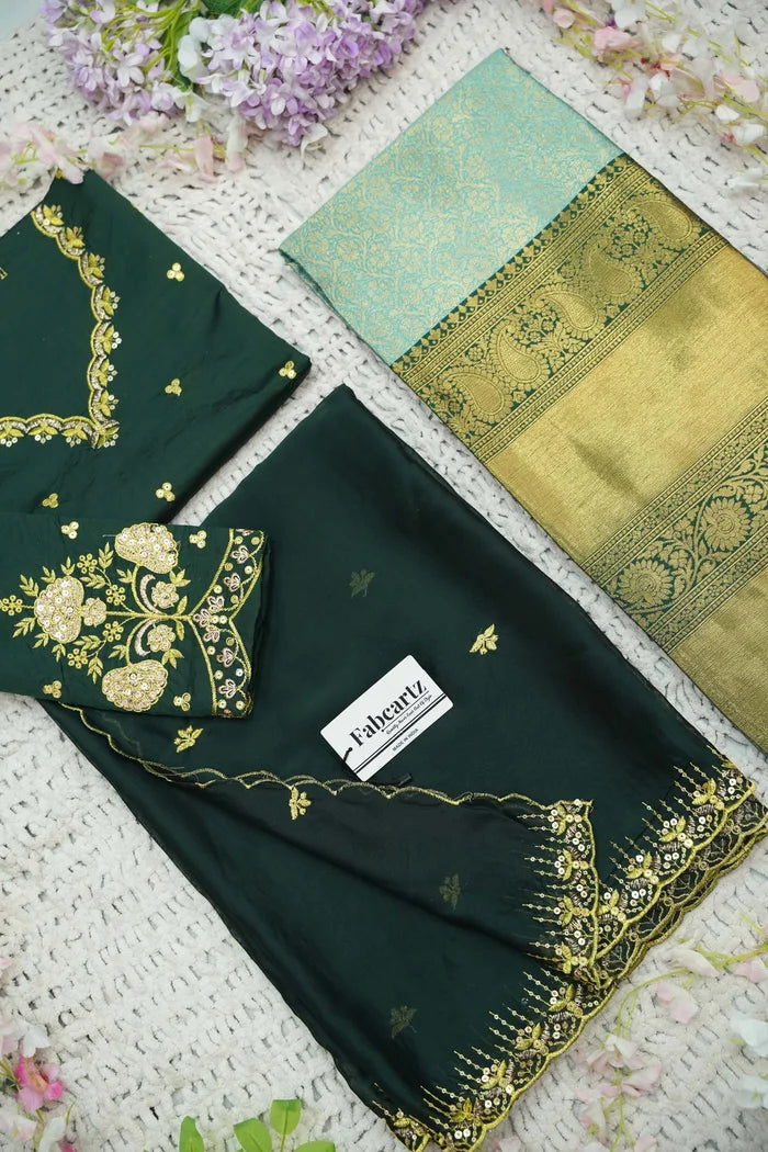 దక్షిణ భారత పండుగ సాంప్రదాయ హాఫ్ చీర (ఛవి) 