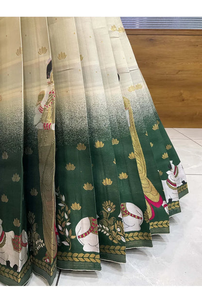 దక్షిణ భారత పండుగ సాంప్రదాయ హాఫ్ చీర (ఛవి) 