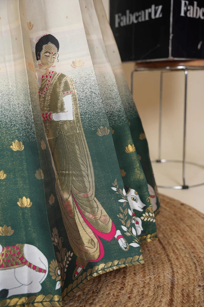 దక్షిణ భారత పండుగ సాంప్రదాయ హాఫ్ చీర (ఛవి) 