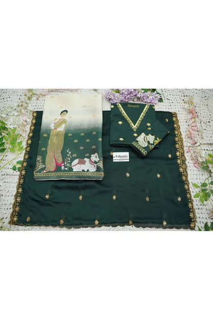 దక్షిణ భారత పండుగ సాంప్రదాయ హాఫ్ చీర (ఛవి) 