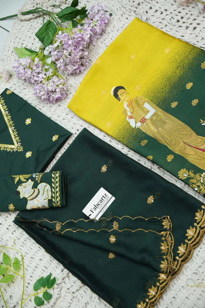 దక్షిణ భారత పండుగ సాంప్రదాయ హాఫ్ చీర (ఛవి) 