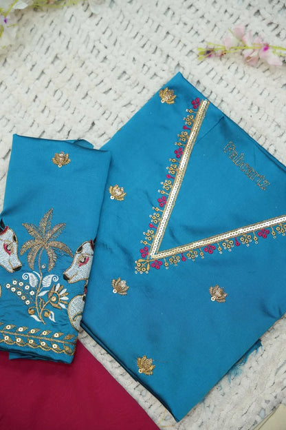 దక్షిణ భారత పండుగ సాంప్రదాయ హాఫ్ చీర (ఛవి) 