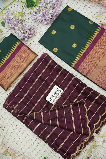 దక్షిణ భారత పండుగ సాంప్రదాయ హాఫ్ చీర (ఛవి) 