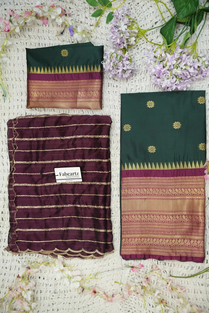 దక్షిణ భారత పండుగ సాంప్రదాయ హాఫ్ చీర (ఛవి) 