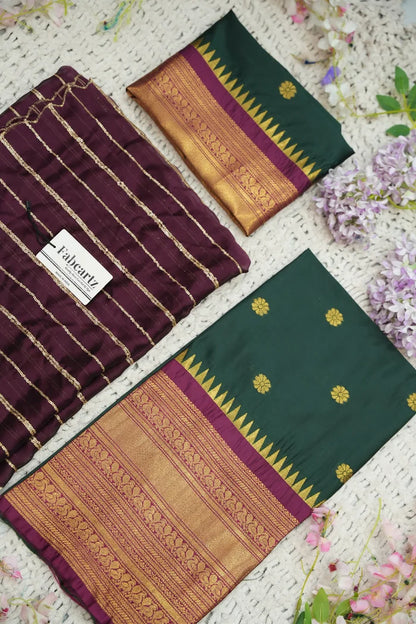 దక్షిణ భారత పండుగ సాంప్రదాయ హాఫ్ చీర (ఛవి) 