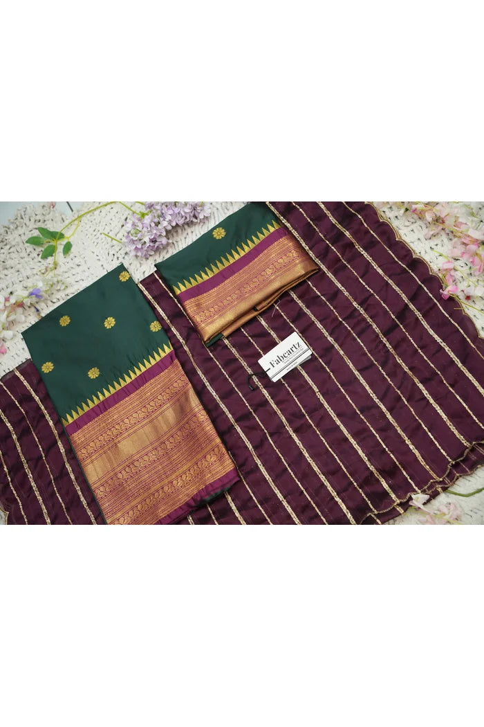 దక్షిణ భారత పండుగ సాంప్రదాయ హాఫ్ చీర (ఛవి) 