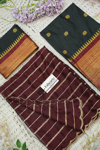 దక్షిణ భారత పండుగ సాంప్రదాయ హాఫ్ చీర (ఛవి) 