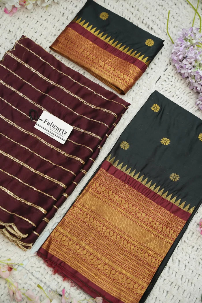 దక్షిణ భారత పండుగ సాంప్రదాయ హాఫ్ చీర (ఛవి) 