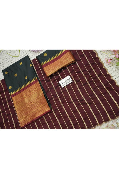 దక్షిణ భారత పండుగ సాంప్రదాయ హాఫ్ చీర (ఛవి) 