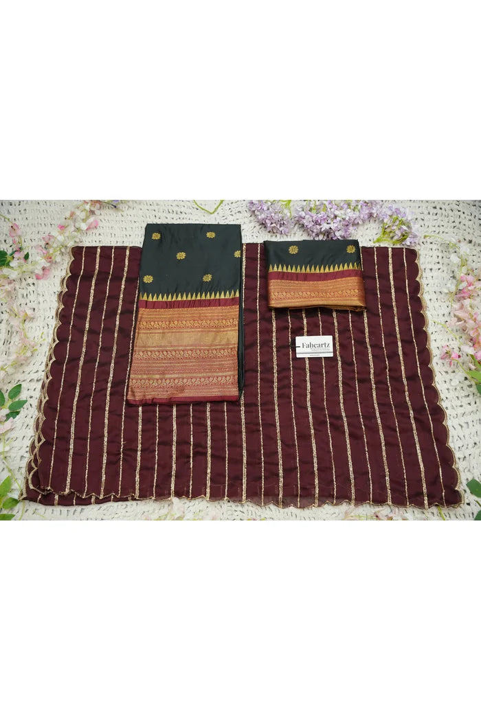 దక్షిణ భారత పండుగ సాంప్రదాయ హాఫ్ చీర (ఛవి) 