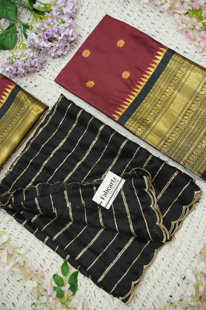 దక్షిణ భారత పండుగ సాంప్రదాయ హాఫ్ చీర (ఛవి) 