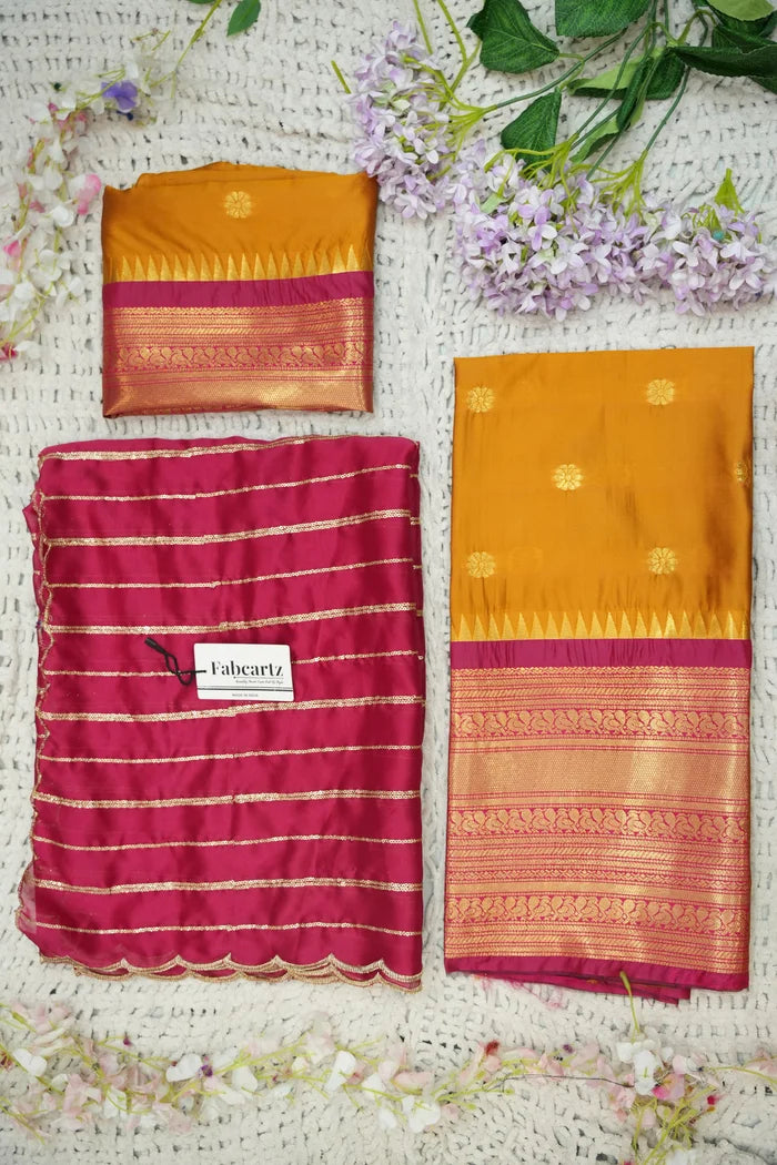 దక్షిణ భారత పండుగ సాంప్రదాయ హాఫ్ చీర (ఛవి) 