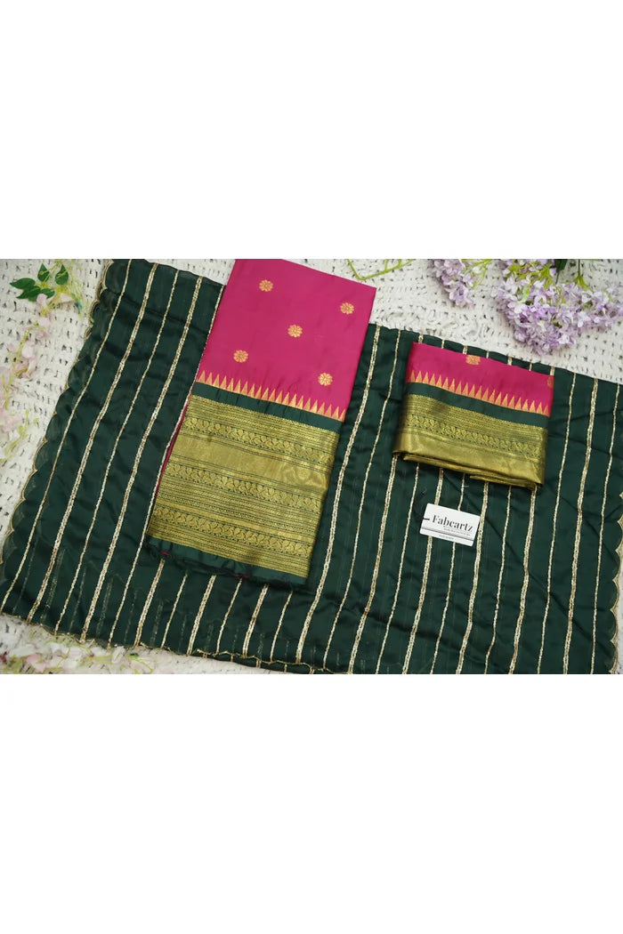 దక్షిణ భారత పండుగ సాంప్రదాయ హాఫ్ చీర (ఛవి) 