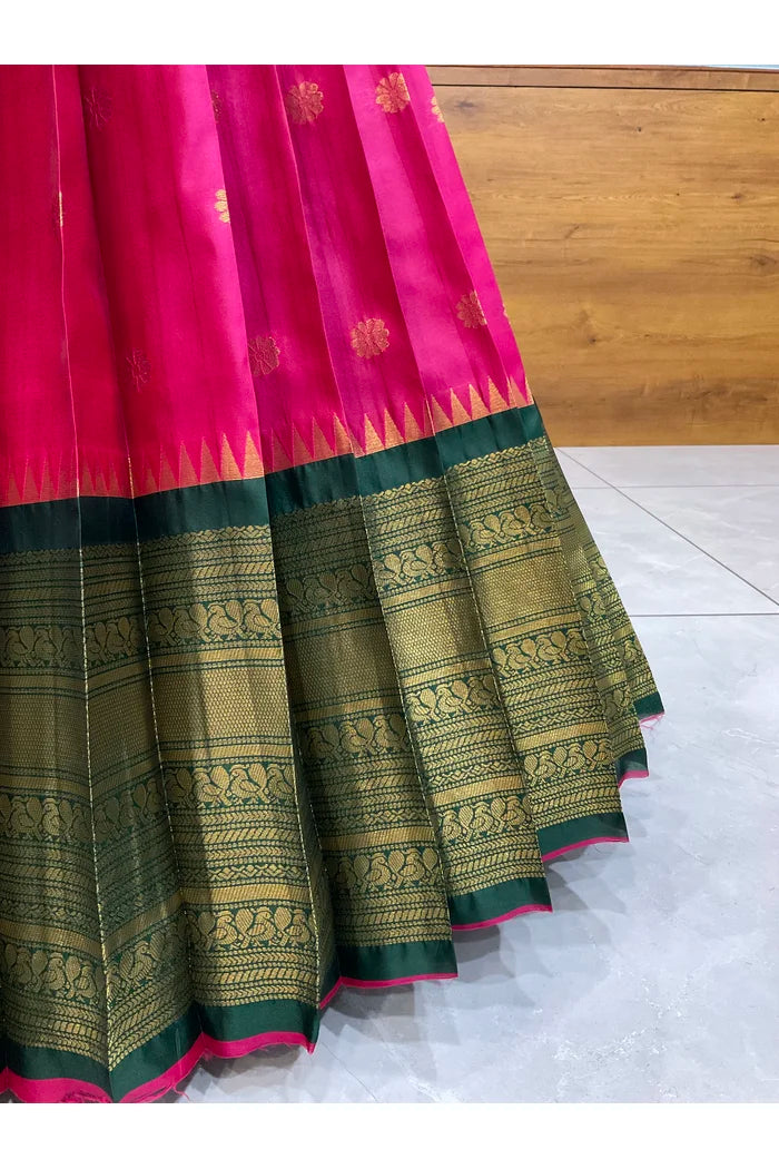 దక్షిణ భారత పండుగ సాంప్రదాయ హాఫ్ చీర (ఛవి) 