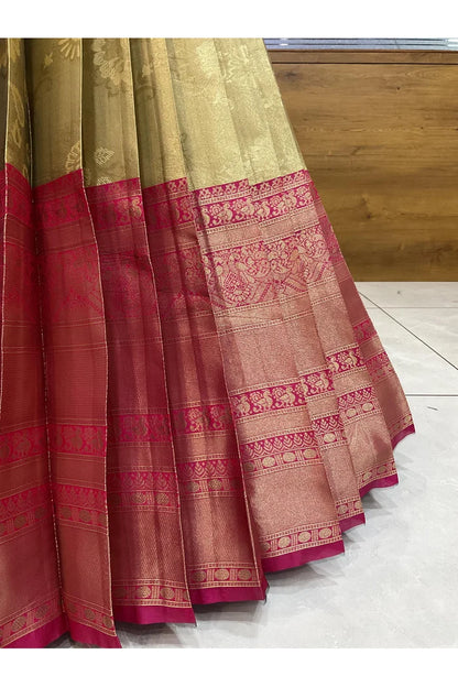 దక్షిణ భారత పండుగ సాంప్రదాయ హాఫ్ చీర (ఛవి) 