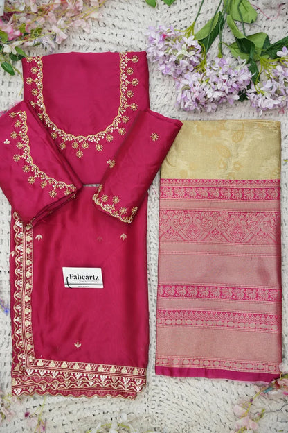 దక్షిణ భారత పండుగ సాంప్రదాయ హాఫ్ చీర (ఛవి) 