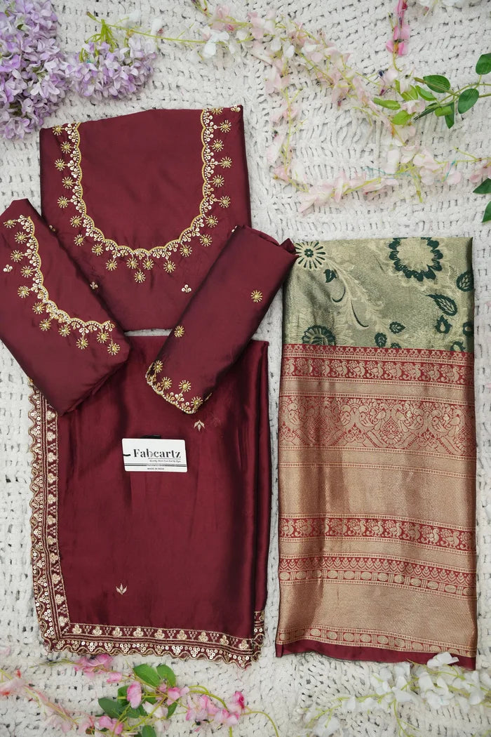 దక్షిణ భారత పండుగ సాంప్రదాయ హాఫ్ చీర (ఛవి) 