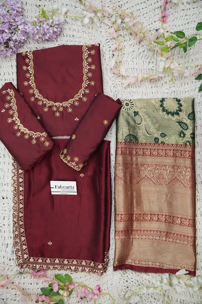 దక్షిణ భారత పండుగ సాంప్రదాయ హాఫ్ చీర (ఛవి) 