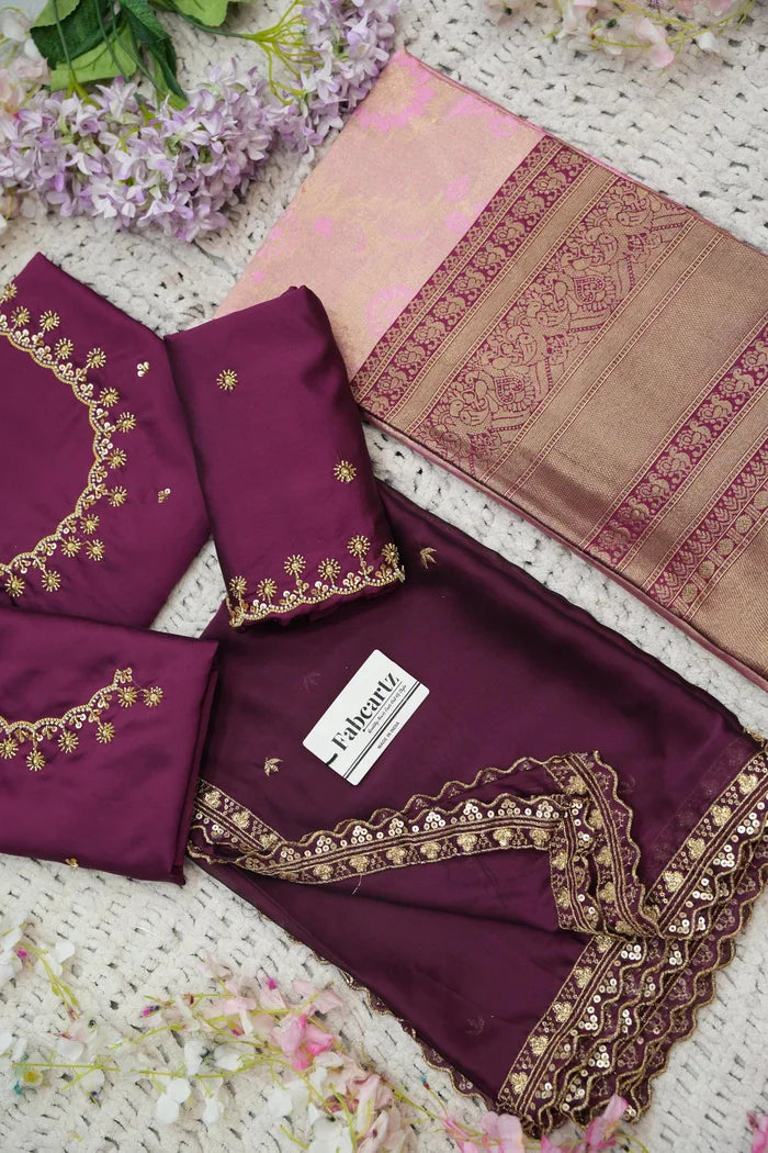 దక్షిణ భారత పండుగ సాంప్రదాయ హాఫ్ చీర (ఛవి) 