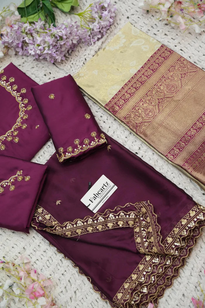 దక్షిణ భారత పండుగ సాంప్రదాయ హాఫ్ చీర (ఛవి) 