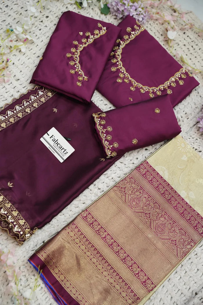 దక్షిణ భారత పండుగ సాంప్రదాయ హాఫ్ చీర (ఛవి) 