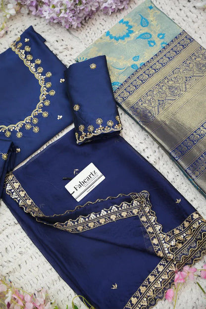 దక్షిణ భారత పండుగ సాంప్రదాయ హాఫ్ చీర (ఛవి) 