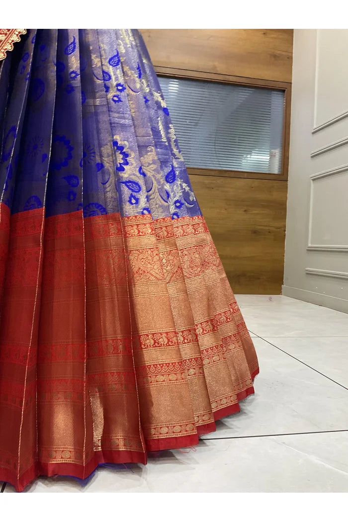 దక్షిణ భారత పండుగ సాంప్రదాయ హాఫ్ చీర (ఛవి) 