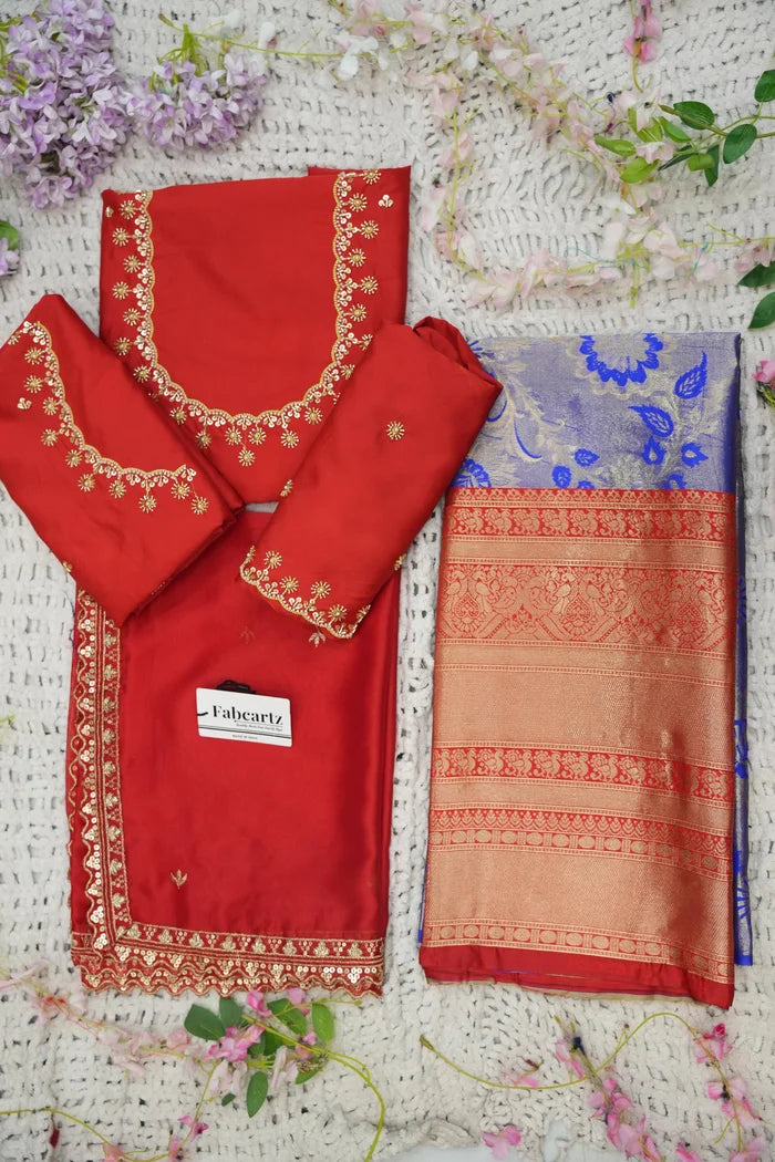 దక్షిణ భారత పండుగ సాంప్రదాయ హాఫ్ చీర (ఛవి) 