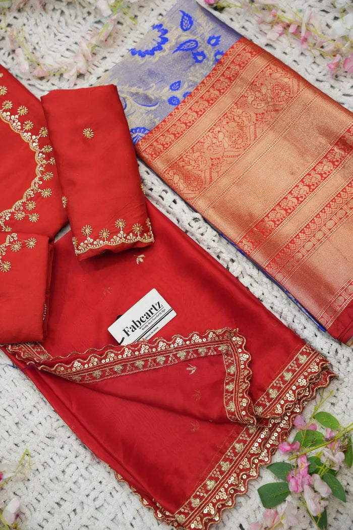 దక్షిణ భారత పండుగ సాంప్రదాయ హాఫ్ చీర (ఛవి) 