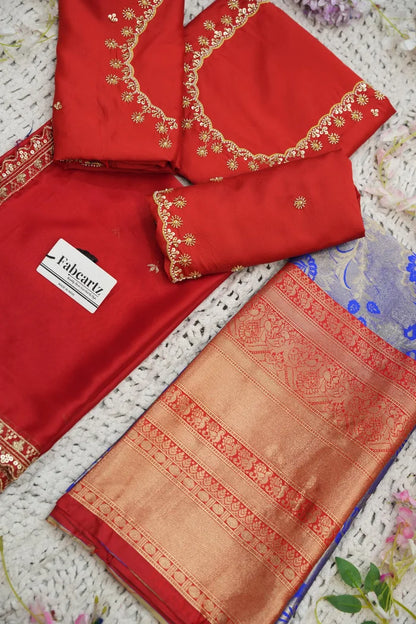 దక్షిణ భారత పండుగ సాంప్రదాయ హాఫ్ చీర (ఛవి) 