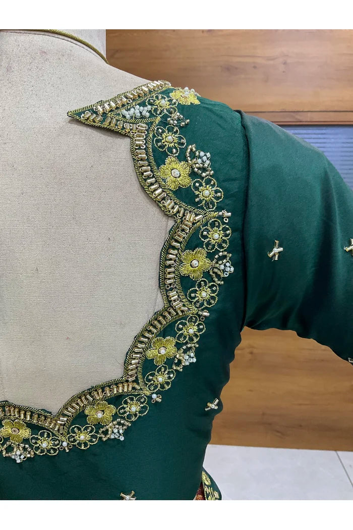 దక్షిణ భారత పండుగ సాంప్రదాయ హాఫ్ చీర (ఛవి) 