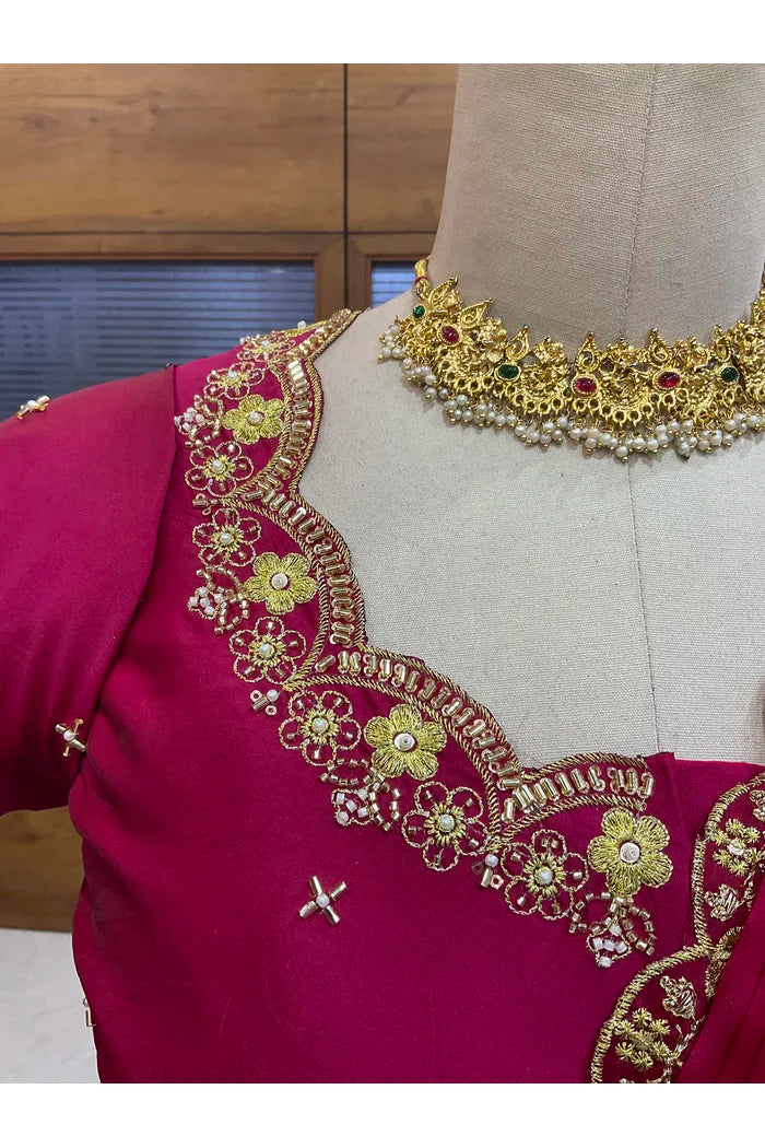 దక్షిణ భారత పండుగ సాంప్రదాయ హాఫ్ చీర (ఛవి) 