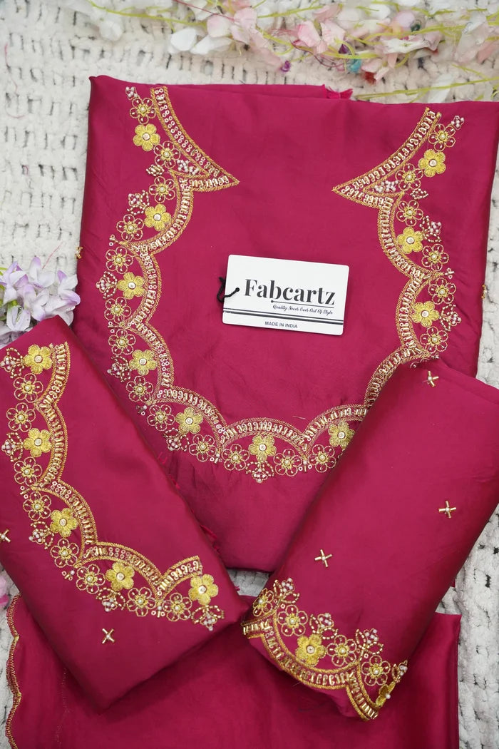 Beautiful South Indian Style Half Saree with Embroidery Work and Beads Work Blouse and Dupatta for Women | Mitali KV