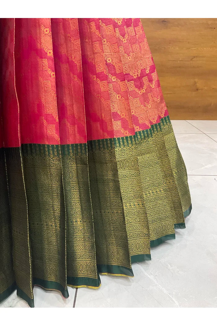 దక్షిణ భారత పండుగ సాంప్రదాయ హాఫ్ చీర (ఛవి) 