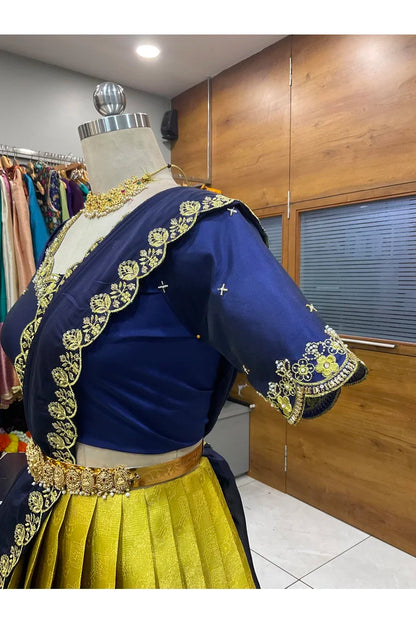 దక్షిణ భారత పండుగ సాంప్రదాయ హాఫ్ చీర (ఛవి) 