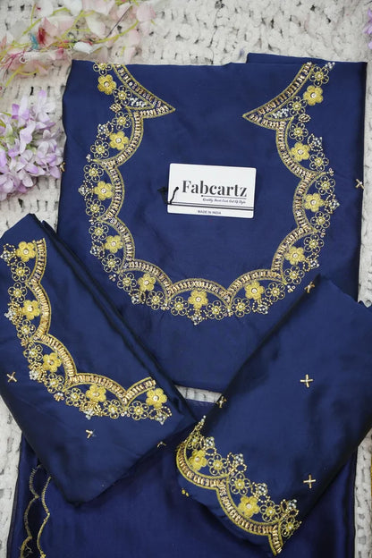 Beautiful South Indian Style Half Saree with Embroidery Work and Beads Work Blouse and Dupatta for Women | Mitali KV