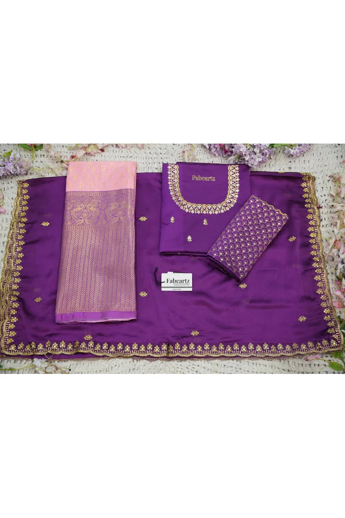 Beautiful South Indian Style Half Saree with Embroidery Work and Beads Work Blouse and Dupatta for Women | Reet KV