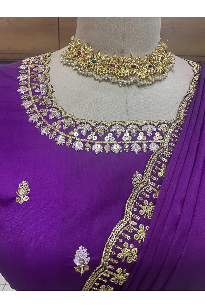 దక్షిణ భారత పండుగ సాంప్రదాయ హాఫ్ చీర (ఛవి) 