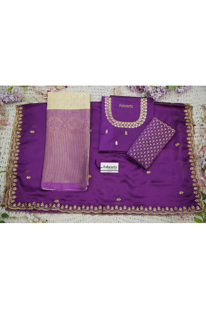 Beautiful South Indian Style Half Saree with Embroidery Work and Beads Work Blouse and Dupatta for Women | Reet KV