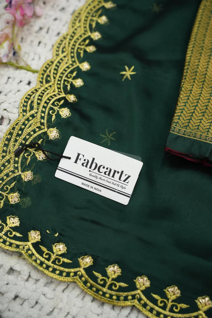 Beautiful South Indian Style Half Saree with Embroidery Work and Beads Work Blouse and Dupatta for Women | Reet KV