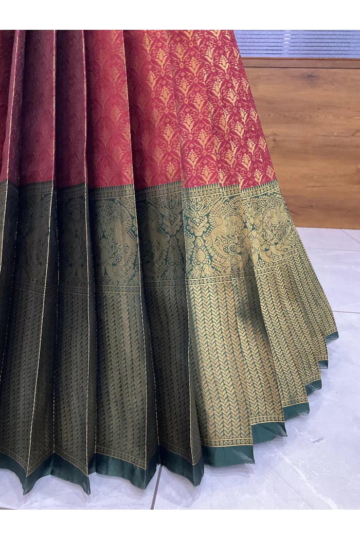 దక్షిణ భారత పండుగ సాంప్రదాయ హాఫ్ చీర (ఛవి) 