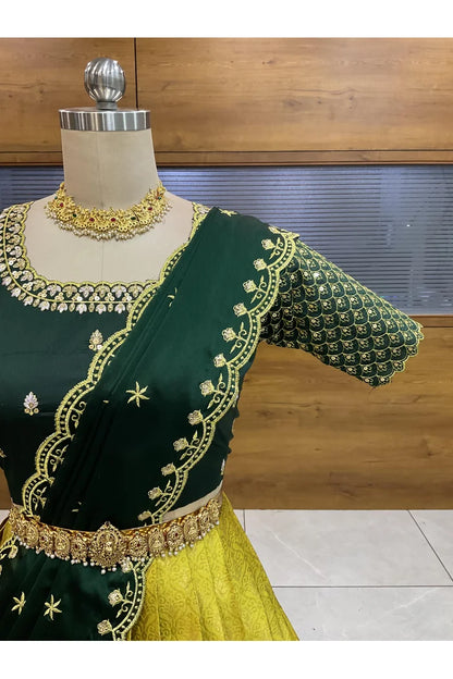 దక్షిణ భారత పండుగ సాంప్రదాయ హాఫ్ చీర (ఛవి) 