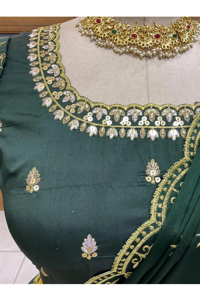 దక్షిణ భారత పండుగ సాంప్రదాయ హాఫ్ చీర (ఛవి) 