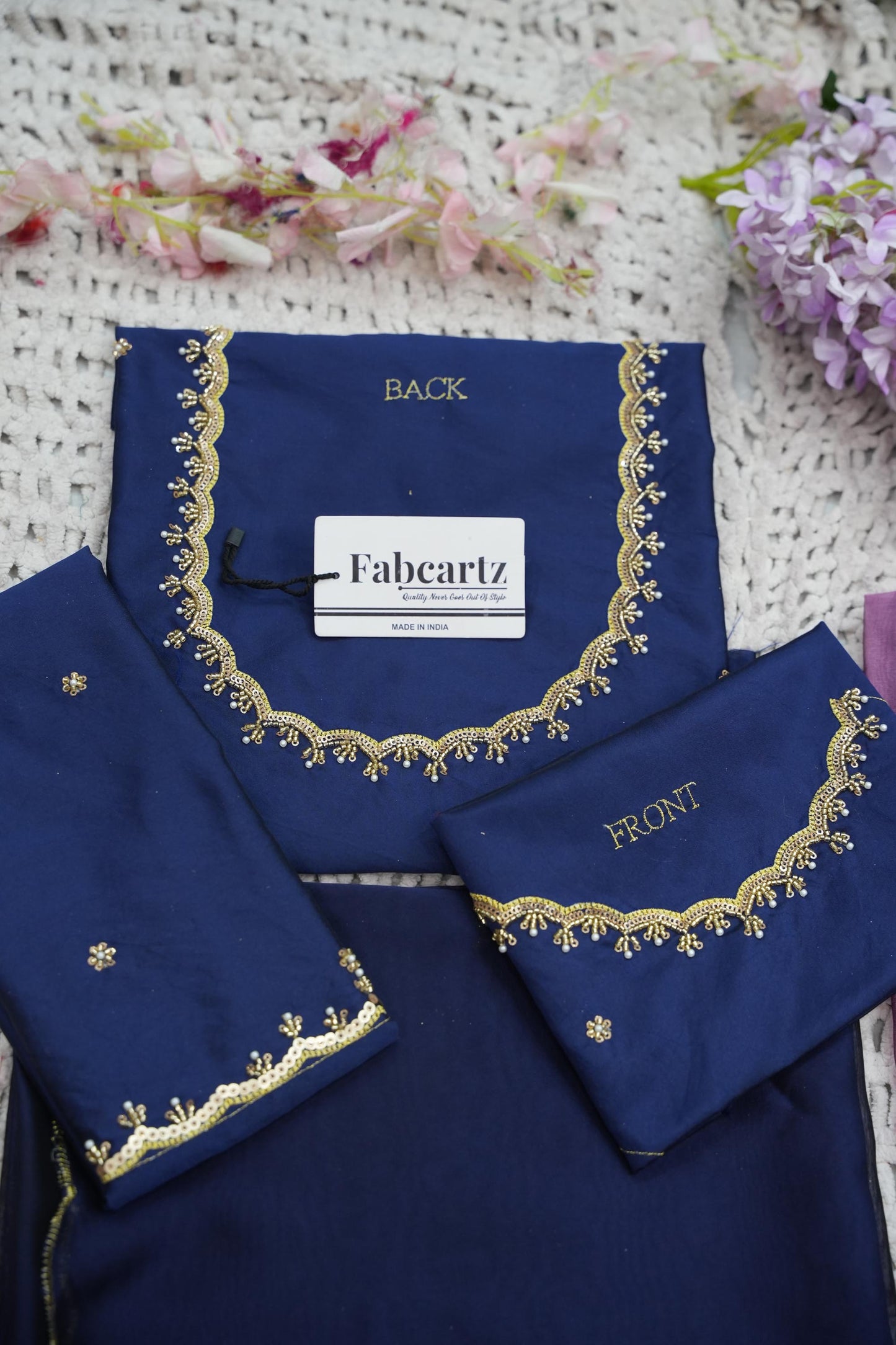 Beautiful South Indian Style Half Saree with (Hand Work) Beads Work Blouse and Dupatta for Women | Jyotiii