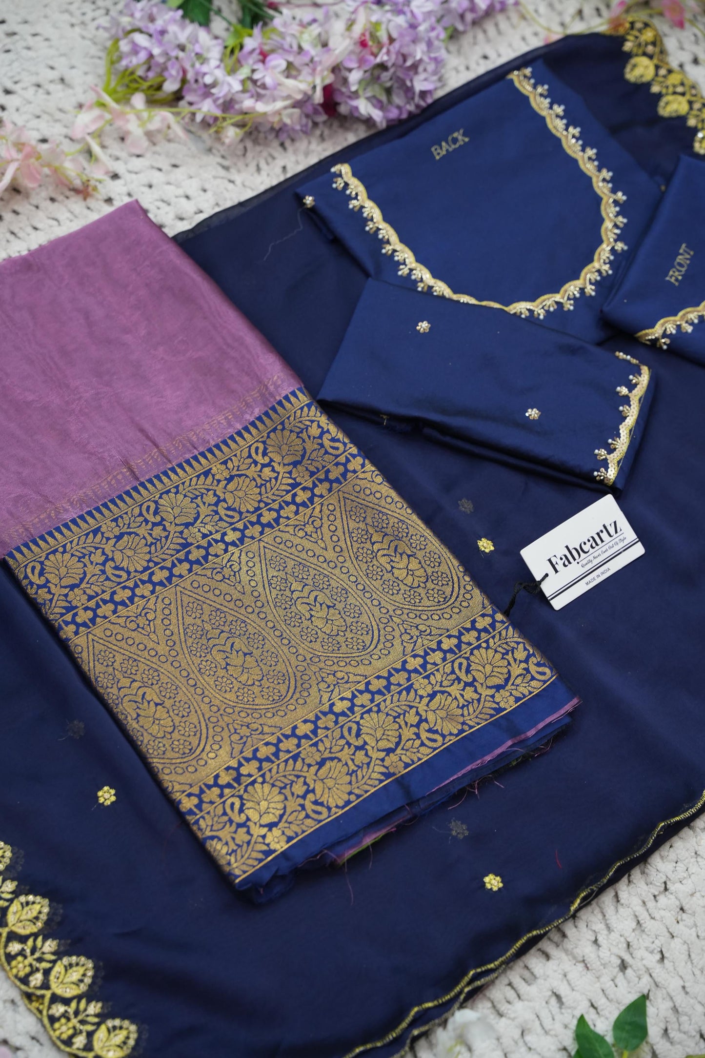 Beautiful South Indian Style Half Saree with (Hand Work) Beads Work Blouse and Dupatta for Women | Jyotiii