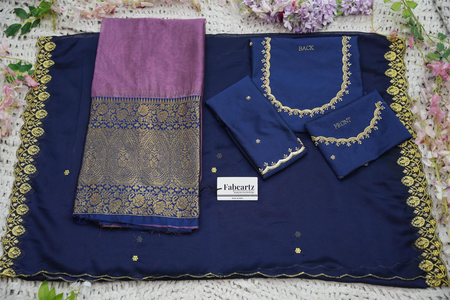 Beautiful South Indian Style Half Saree with (Hand Work) Beads Work Blouse and Dupatta for Women | Jyotiii