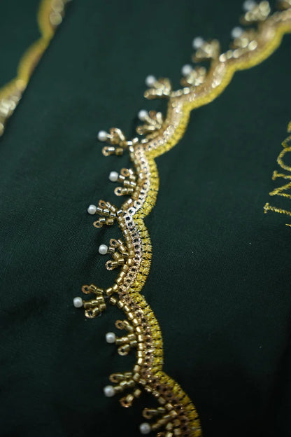 Beautiful South Indian Style Half Saree with Beads Work Blouse and Dupatta for Women | Sanskruti Kv