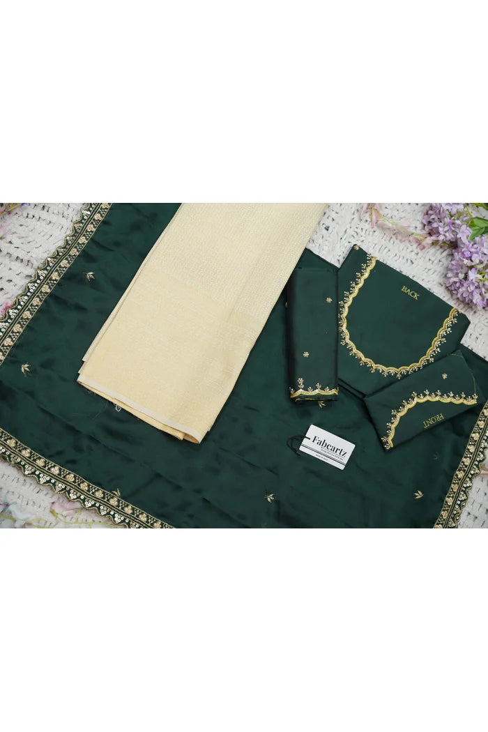 Beautiful South Indian Style Half Saree with Beads Work Blouse and Dupatta for Women | Sanskruti Kv