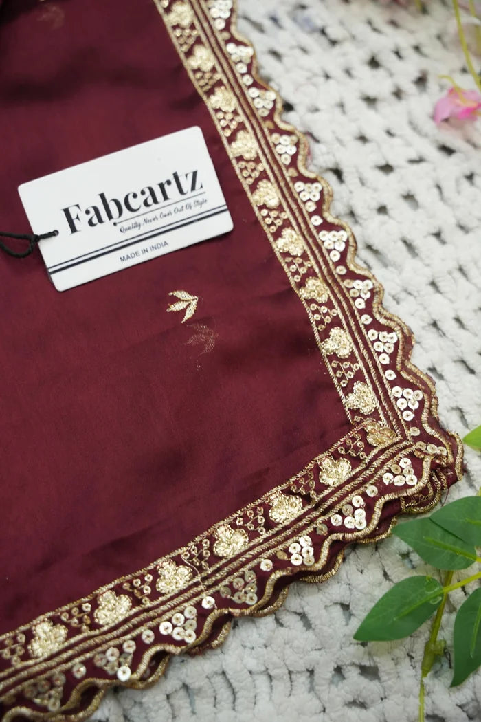 Beautiful South Indian Style Half Saree with Beads Work Blouse and Dupatta for Women | Sanskruti