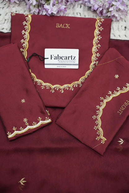 Beautiful South Indian Style Half Saree with Beads Work Blouse and Dupatta for Women | Sanskruti